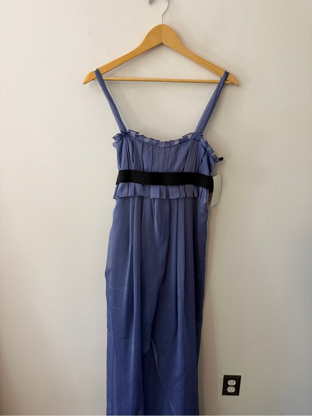 Vintage Vera Wang  Dusty Periwinkle Ruffled Dress